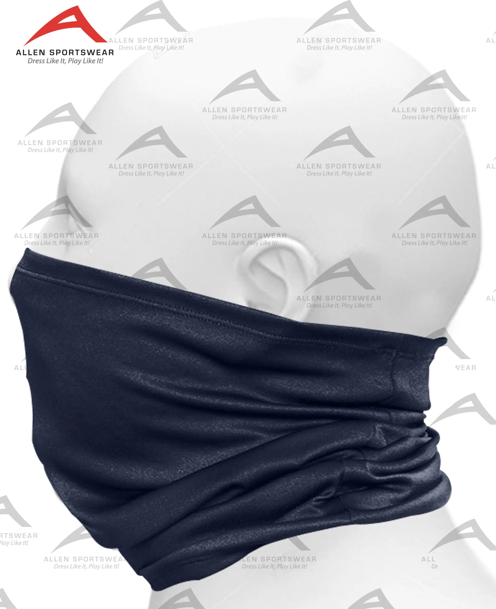 Stock Neck Gaiter-PolySpandex Stretch Performance — side view
