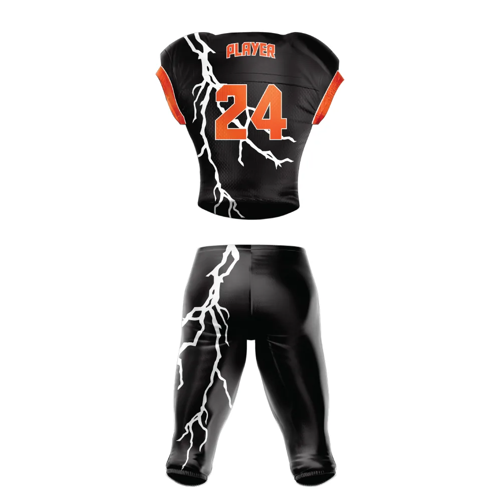 Thunderstrike Sublimated Football Uniform — back view