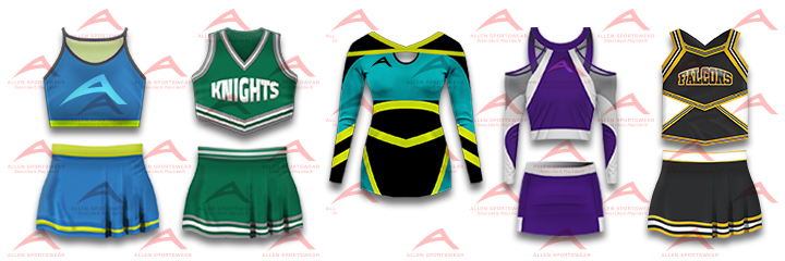 High end cheer uniforms for elite teams