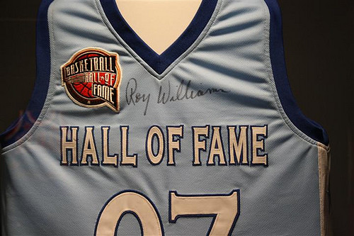 Custom basketball jersey made by Allen Sportswear for the Basketball Hall of Fame, 2007