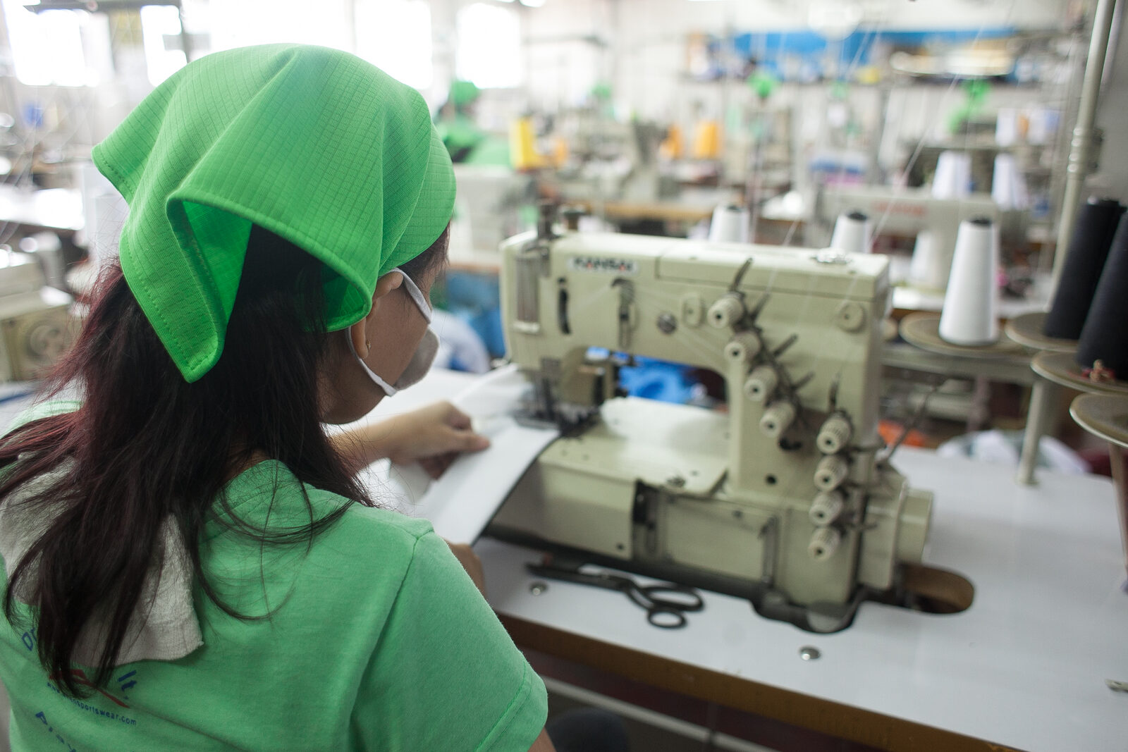Allen Sportswear production floor