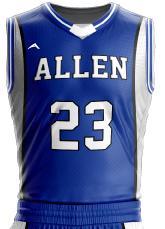 Azure Bolt Basketball Jersey — Allen Sportswear