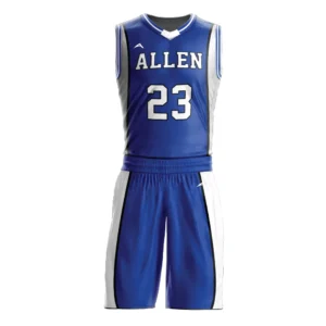 Azure Bolt Basketball Uniform — Allen Sportswear