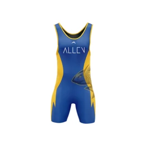 Blue Fury Wrestling Uniform — Allen Sportswear