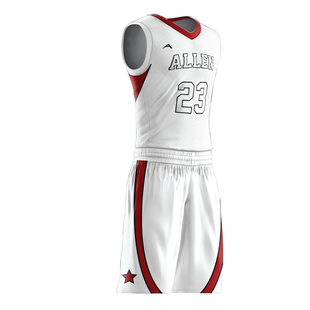 Crimson Ice Basketball Uniform - additional view
