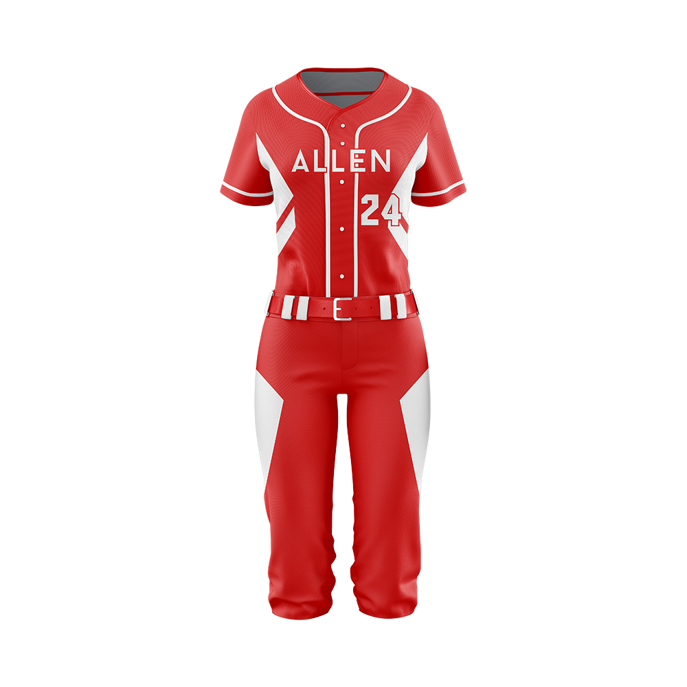 Crimson Rush Softball Uniform — Allen Sportswear