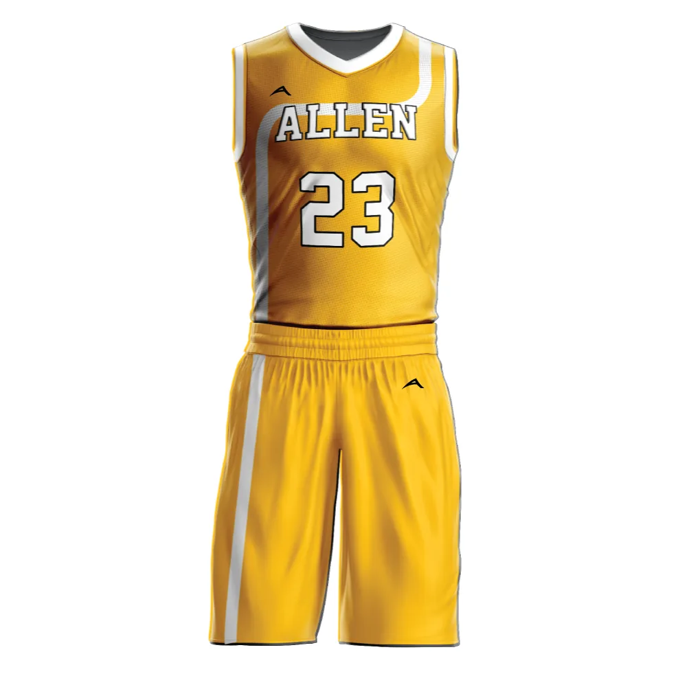 Golden Valor Basketball Uniform — Allen Sportswear
