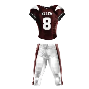 Maroon Blitz Football Uniform — Allen Sportswear