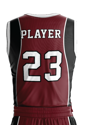 Maroon Edge Basketball Jersey - additional view