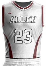 Maroon Mist Basketball Jersey — Allen Sportswear