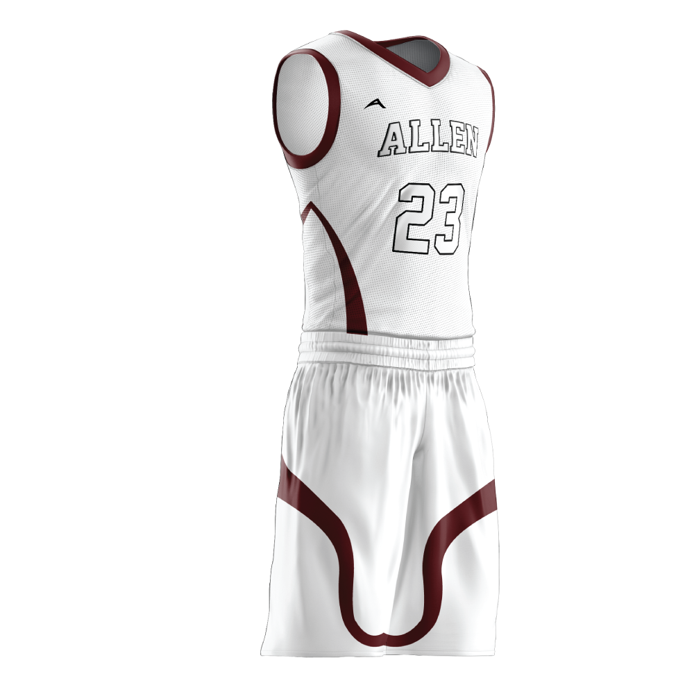 Maroon Mist Basketball Uniform - additional view