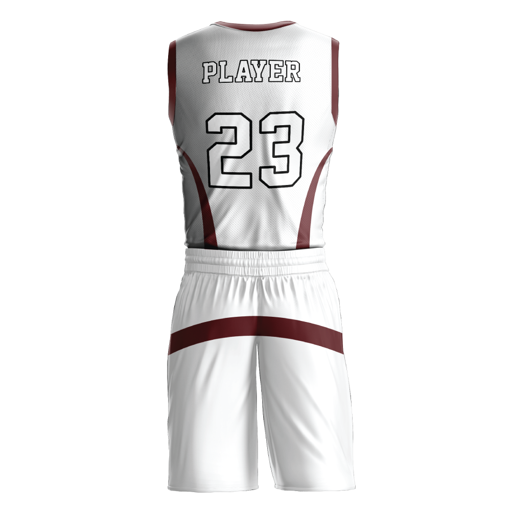 Maroon Mist Basketball Uniform - additional view