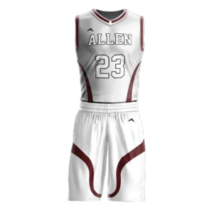 Maroon Mist Basketball Uniform — Allen Sportswear