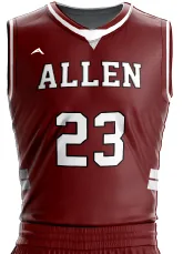 Maroon Vanguard Basketball Jersey — Allen Sportswear