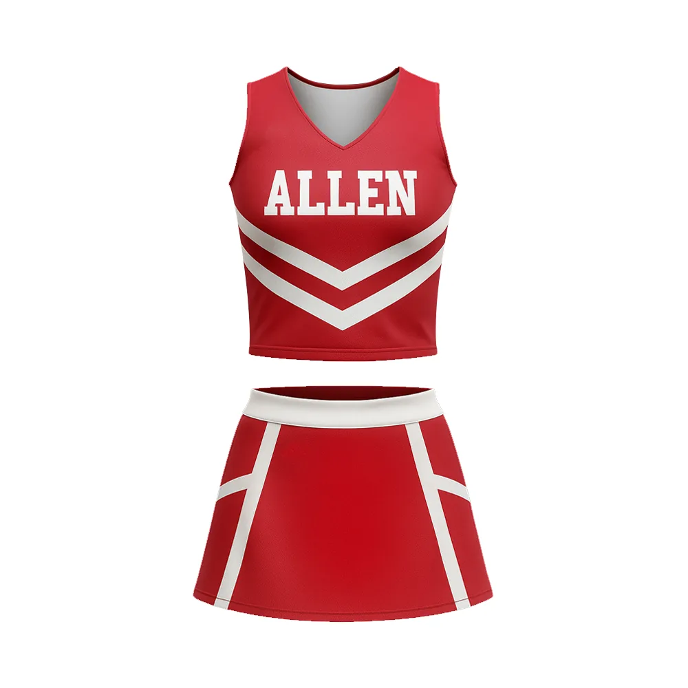 Red Rally Cheerleading Cheerleading Uniform — Allen Sportswear