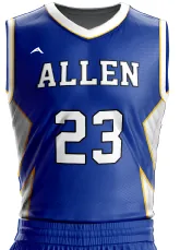 Royal Bolt Basketball Jersey — Allen Sportswear