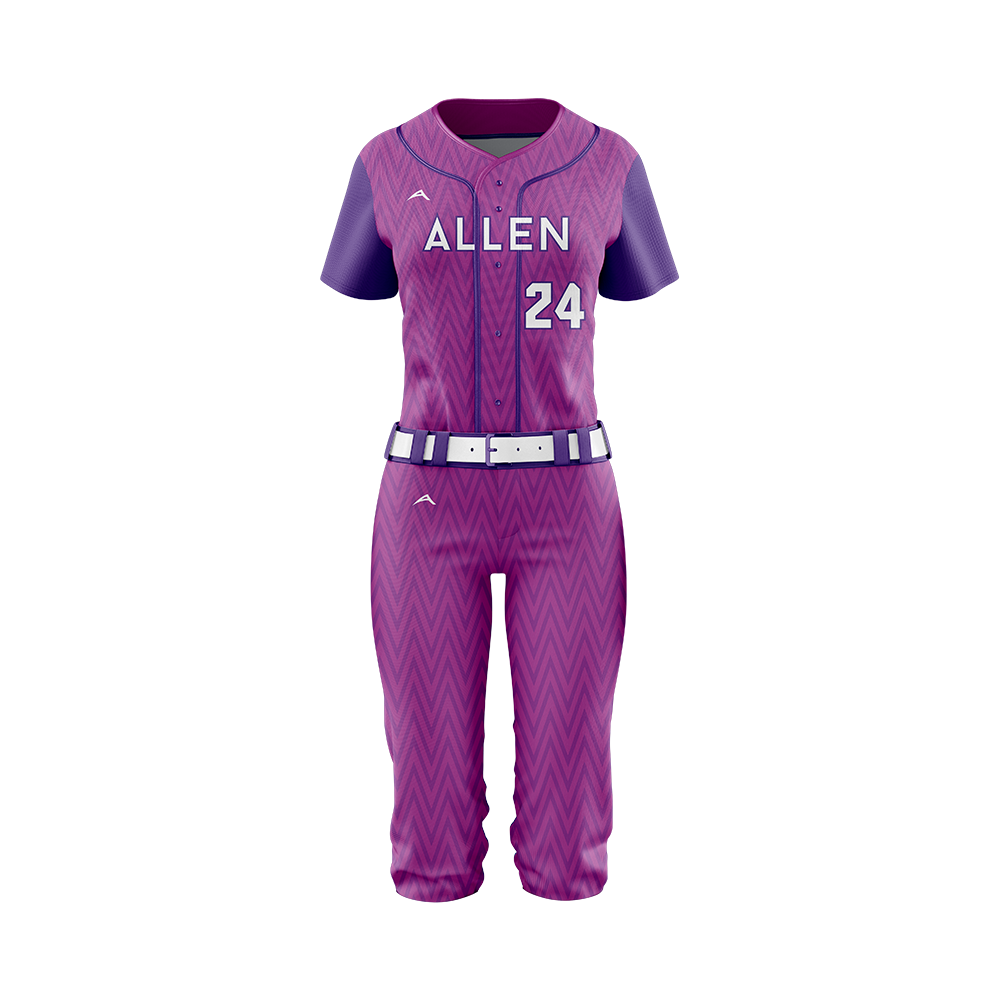 Violet Wave Softball Uniform — Allen Sportswear