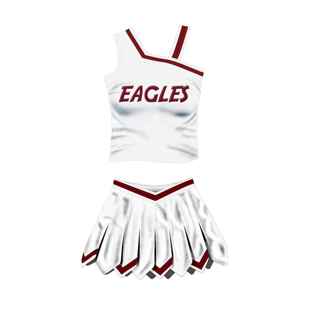 Details about   EAGLES Cheerleader Uniform Outfit 32" Top 23 Skirt Teen Youth Navy Blue Gold 