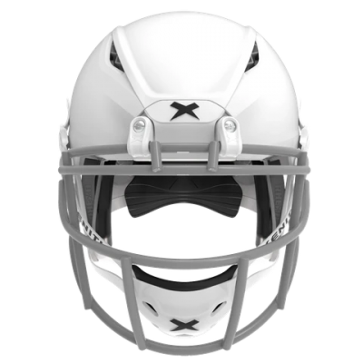 Matte white helmet shell, grey facemask XRS 2 1S
