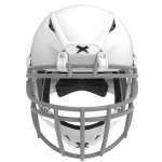 Matte white helmet shell, grey facemask XRS  2 2X