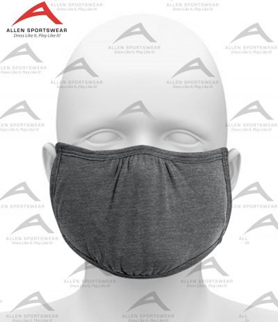 SHAPED FACE MASK HEATHER CHARCOAL