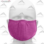 SHAPED FACE MASK HEATHER PINK RASPBERRY