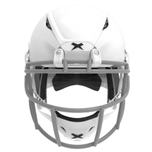 White helmet shell, grey facemask XRS  2 1S