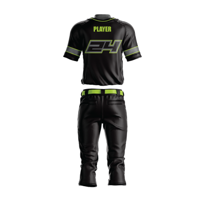 Custom Sublimated Baseball Uniform EXPLOSION-back view