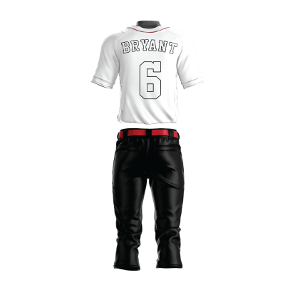 Custom Baseball Uniform Pro Tackle Twill or Sewn On 206-back view