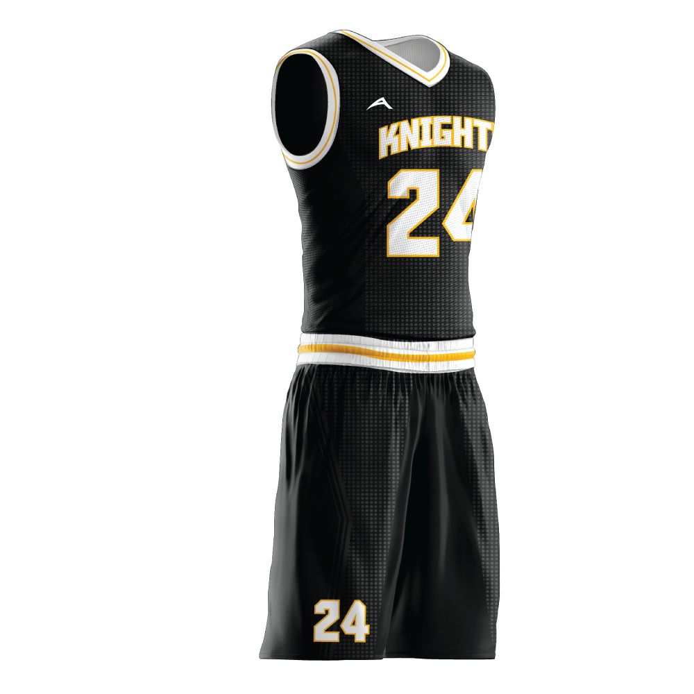 black basketball uniform design