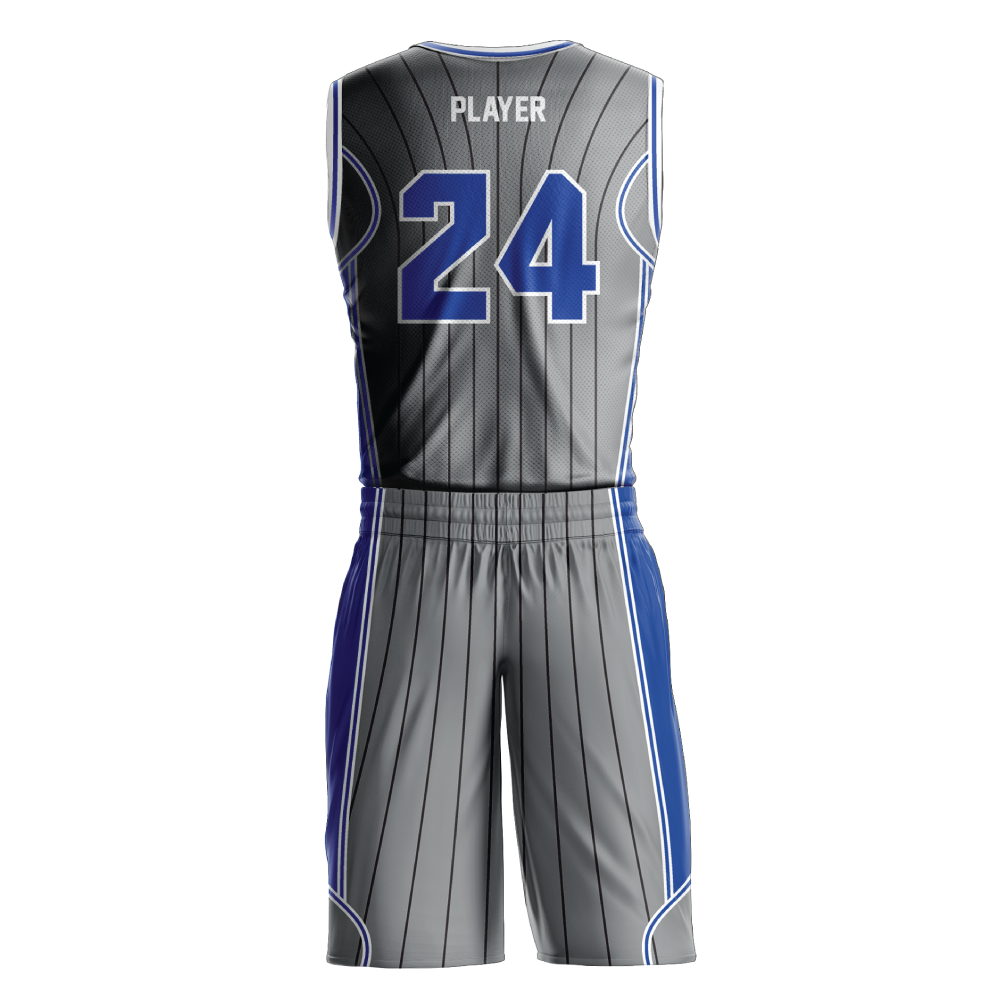 sublimation gray basketball jersey