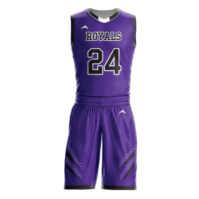 Custom basketball uniform sublimated ROYALS