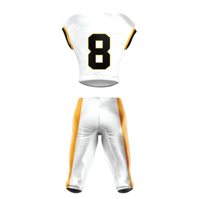 Custom Football Uniform Pro Tackle Twill or Sewn On 211 back view